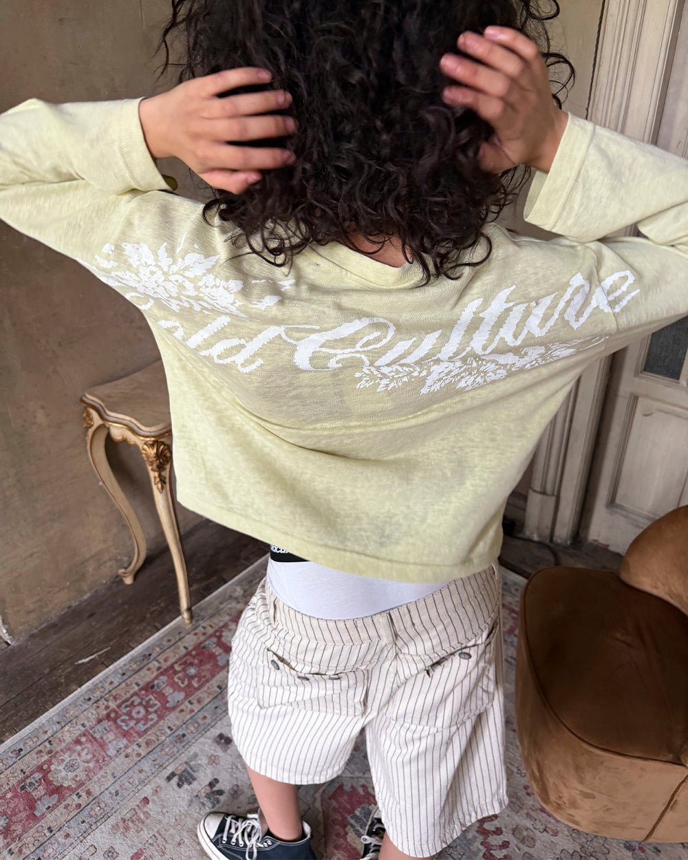 OLD SOUL LONGSLEEVE PALE YELLOW - Cold Culture