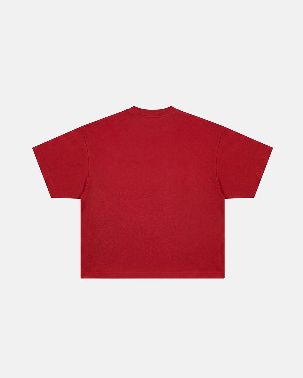 OOPS! TEE RED - red graphic print tee, back view - Cold Culture