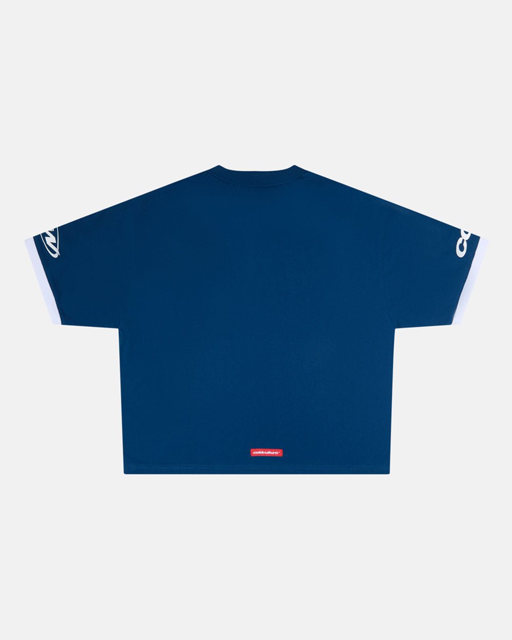 PANELS POLO TEE WHITE AND BLUE - COLD CULTURE