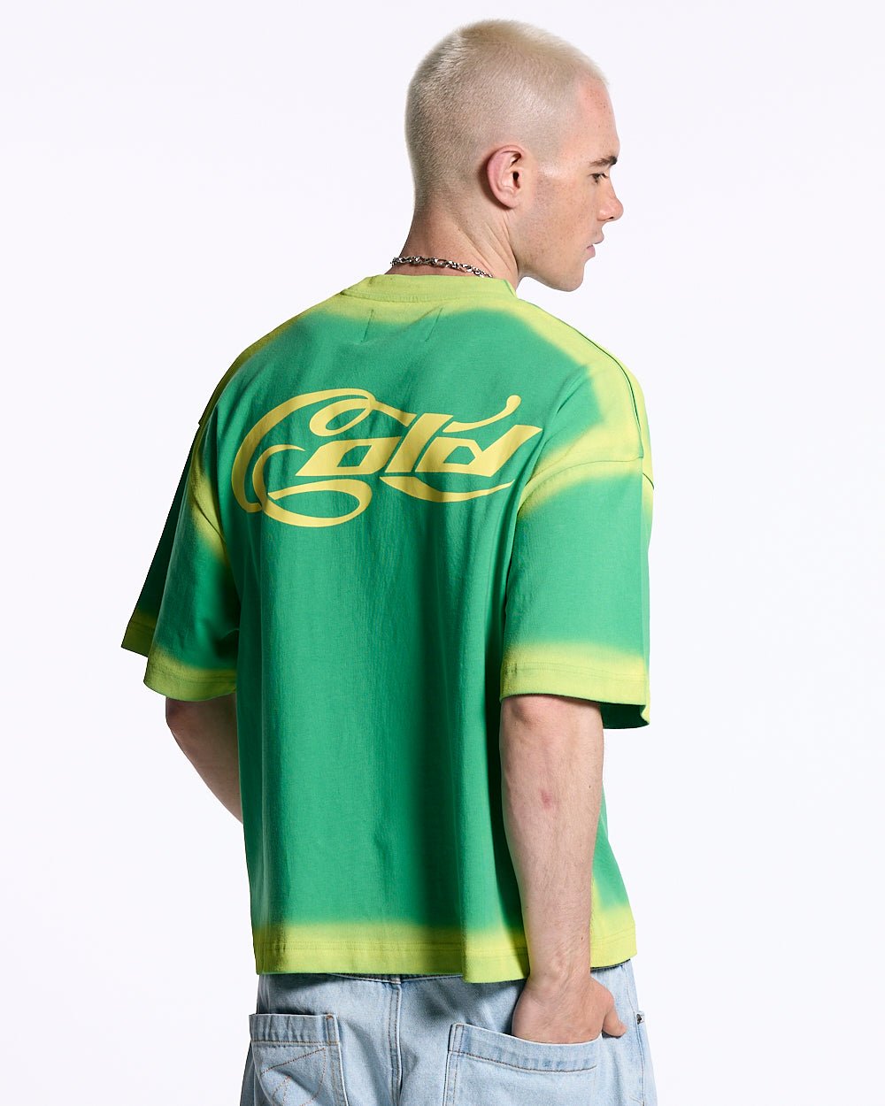 PANELS TEE GREEN AND YELLOW - COLD CULTURE