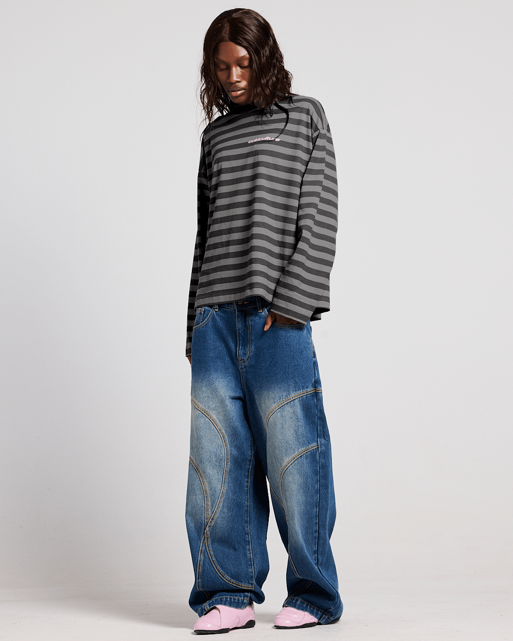 PARDON ME LONGSLEEVE BLACK & GREY - Cold Culture