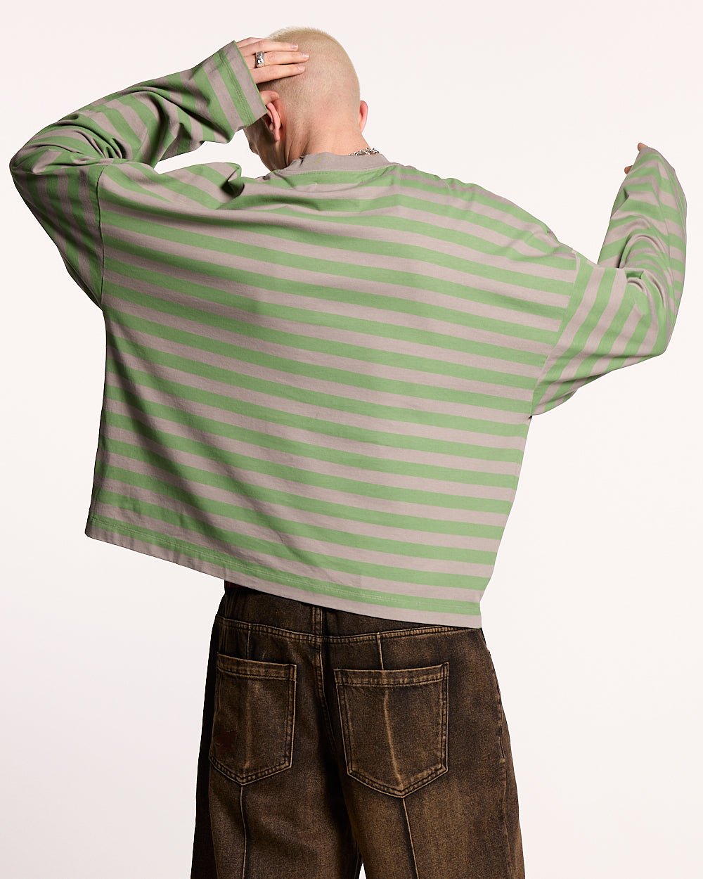 PARDON ME LONGSLEEVE GREEN & GREY - COLD CULTURE