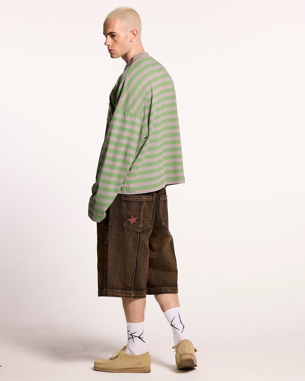 PARDON ME LONGSLEEVE GREEN & GREY - COLD CULTURE