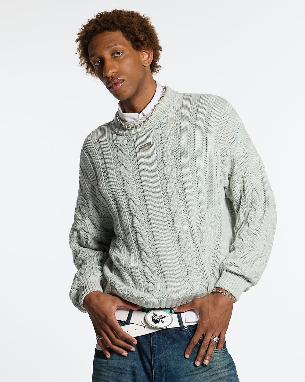 PATTERNED KNIT LIGHT BLUE - COLD CULTURE