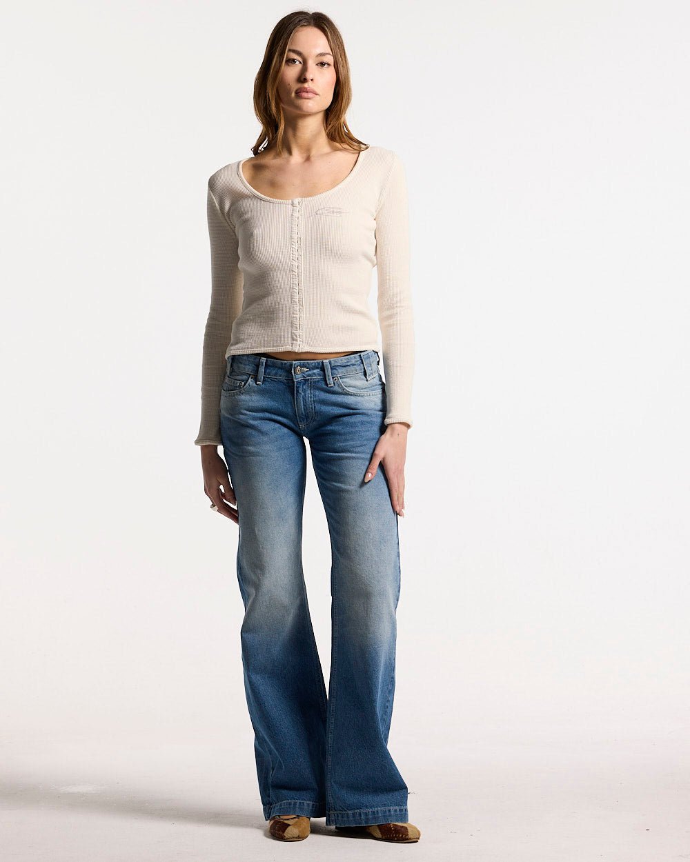 PERFECT LONGSLEEVE TOP OFF WHITE - Cold Culture