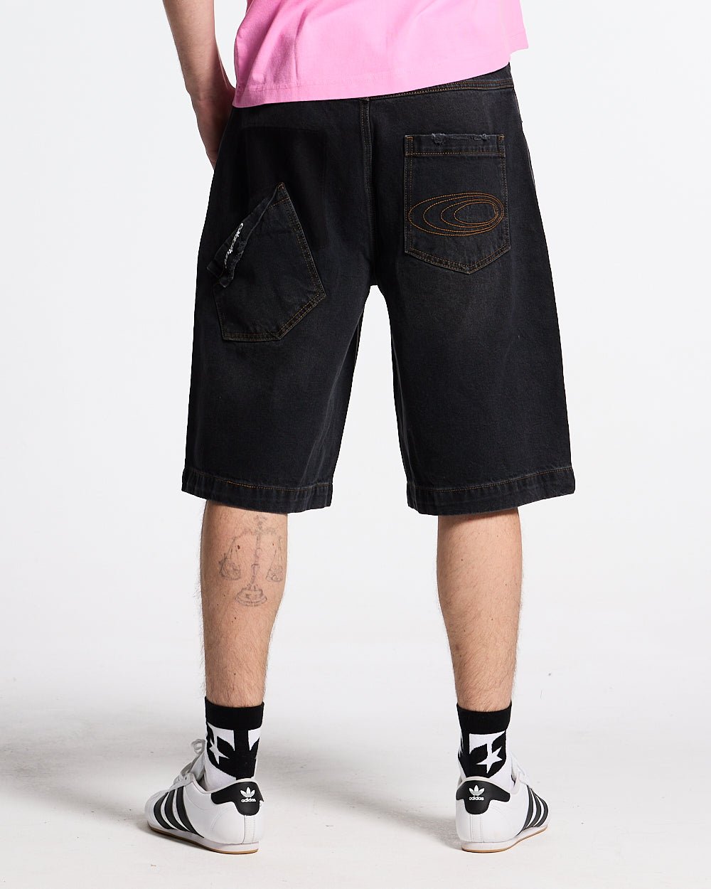 POCKET KO SHORTS BLACK DENIM - COLD CULTURE