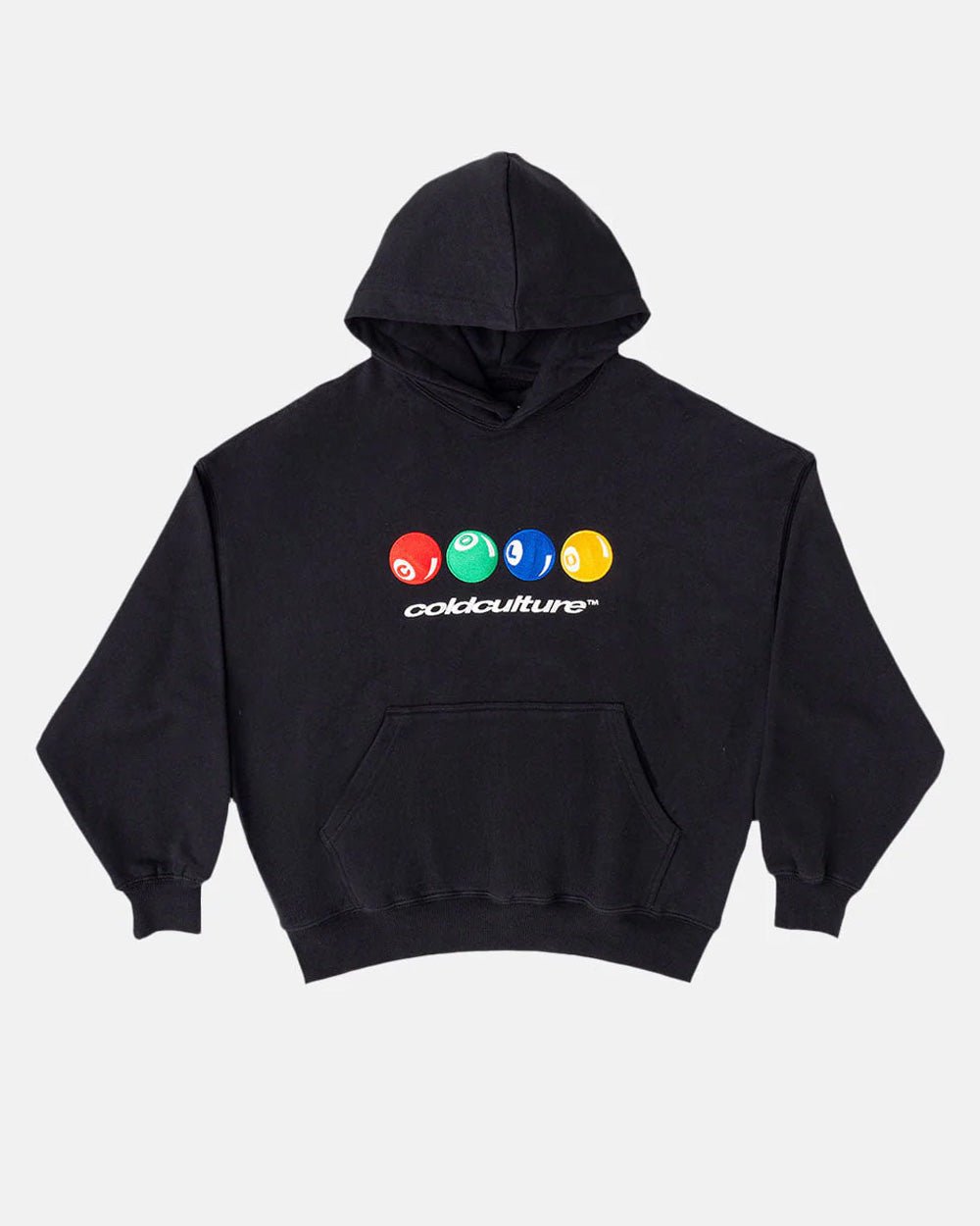POOL COLORS HOODIE BLACK - COLD CULTURE