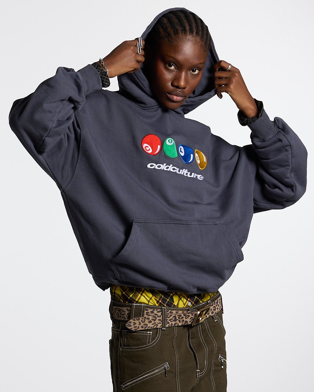 POOL COLORS HOODIE DARK BLUE - COLD CULTURE