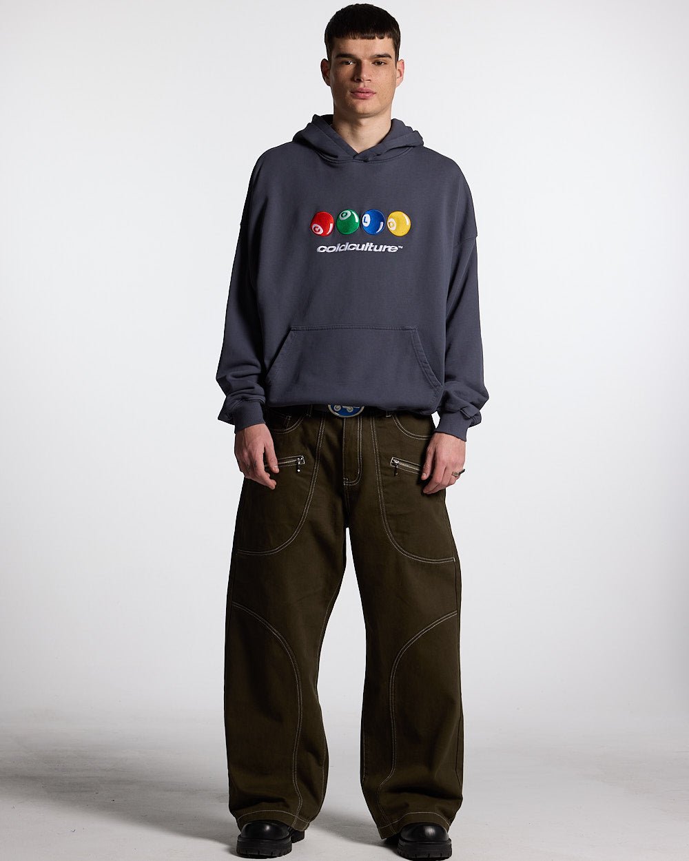 POOL COLORS HOODIE DARK BLUE - COLD CULTURE