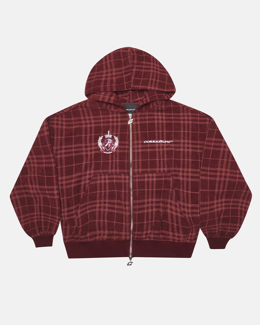 POSH ZIP HOODIE BURGUNDY - Cold Culture