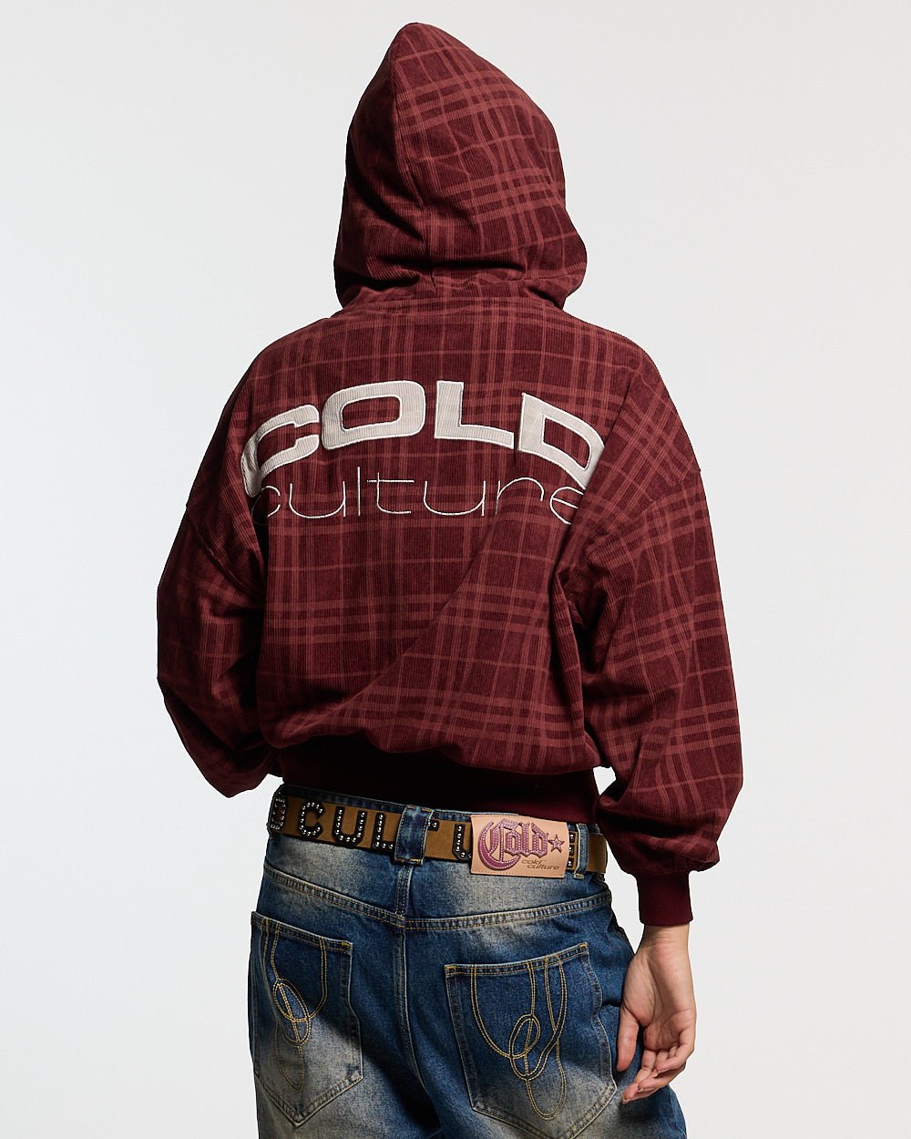 POSH ZIP HOODIE BURGUNDY - Cold Culture