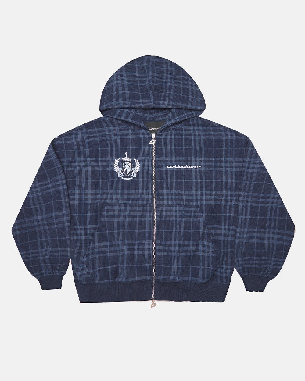 POSH ZIP HOODIE NAVY - Cold Culture