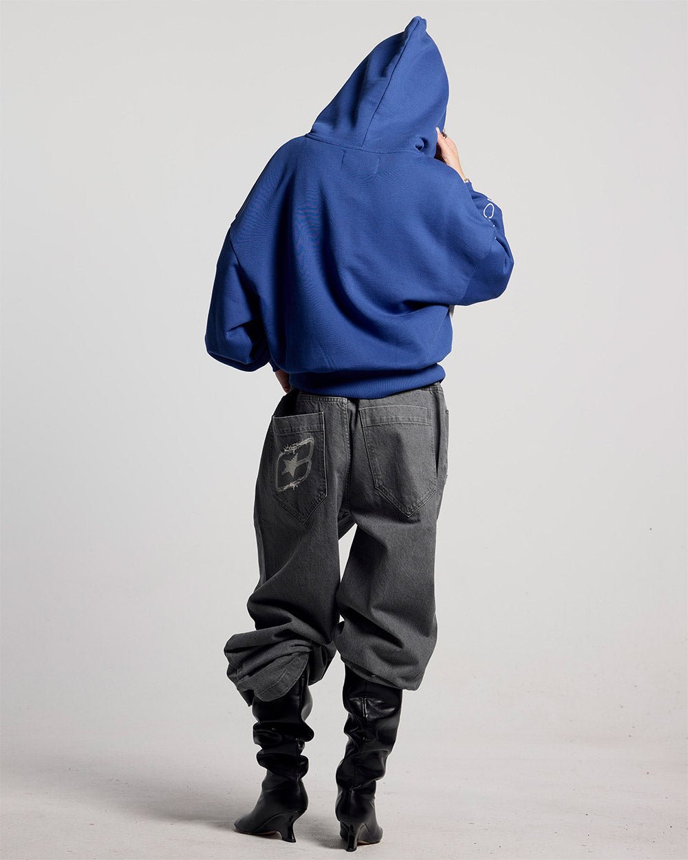 PRESTIGE ZIP HOODIE BLUE & WHITE - Cold Culture