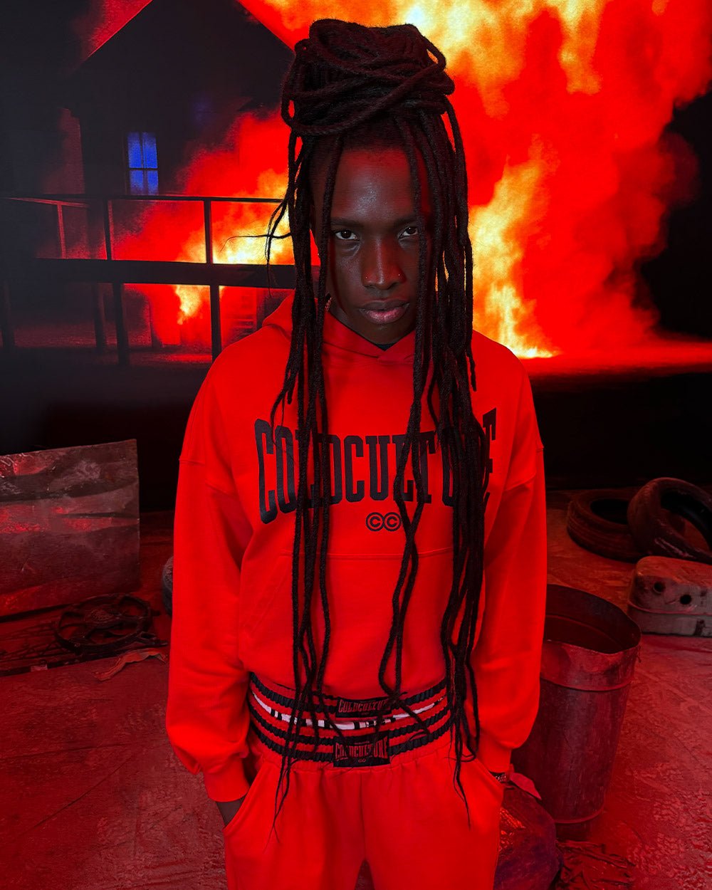 RAGE IN THE RING HOODIE RED - Cold Culture