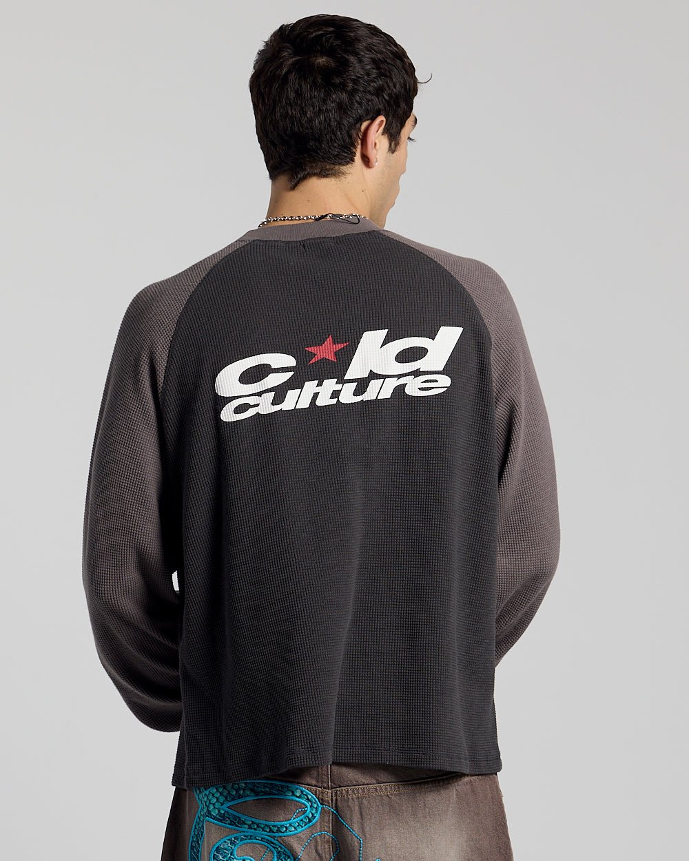 RANGLAN BICOLOR THERMAL LONGSLEEVE BLACK - Cold Culture