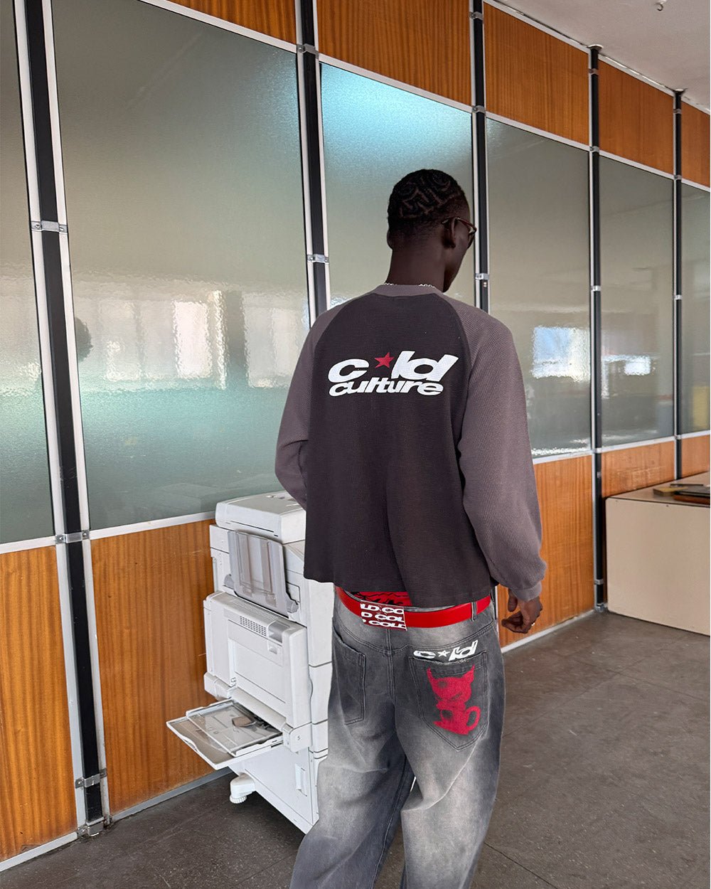 RANGLAN BICOLOR THERMAL LONGSLEEVE BLACK - Cold Culture