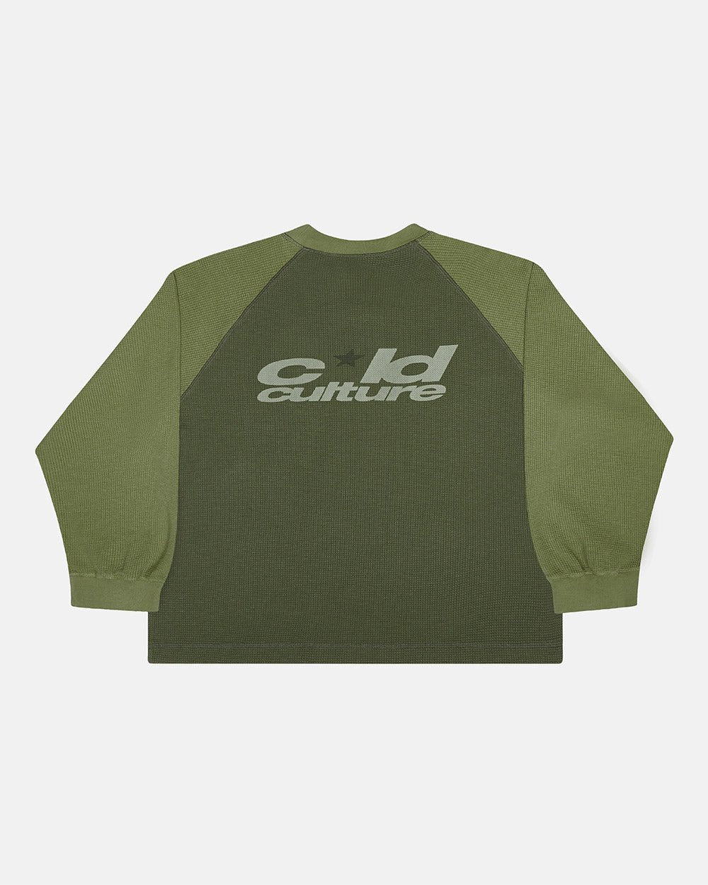 RANGLAN BICOLOR THERMAL LONGSLEEVE GREEN - Cold Culture