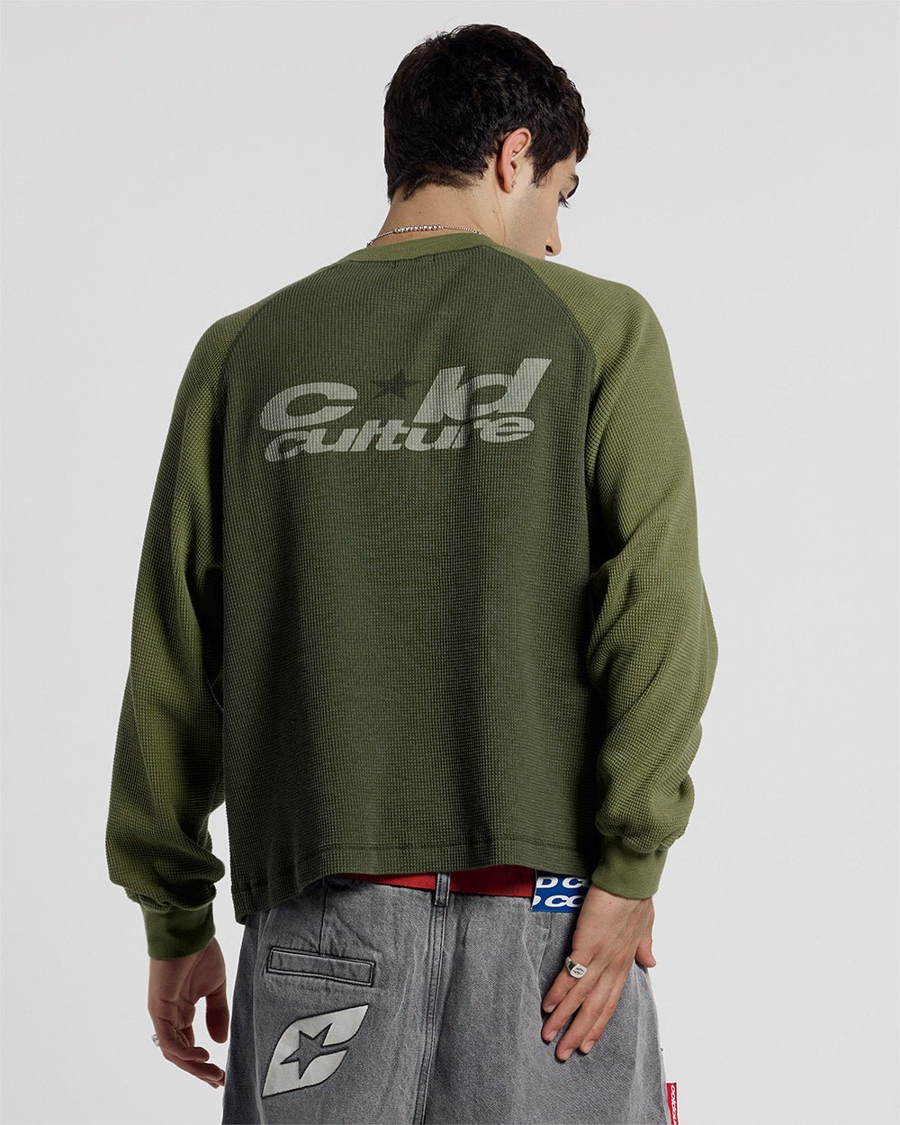 RANGLAN BICOLOR THERMAL LONGSLEEVE GREEN - Cold Culture
