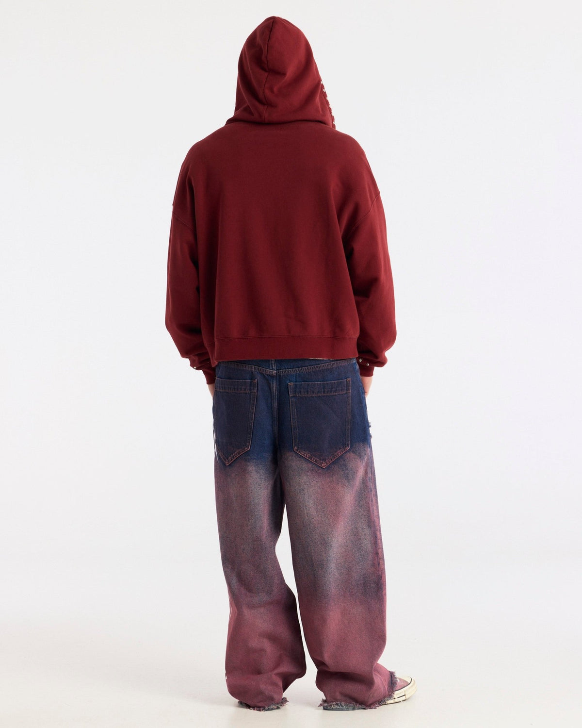 RAW ZIP HOODIE RED - Cold Culture