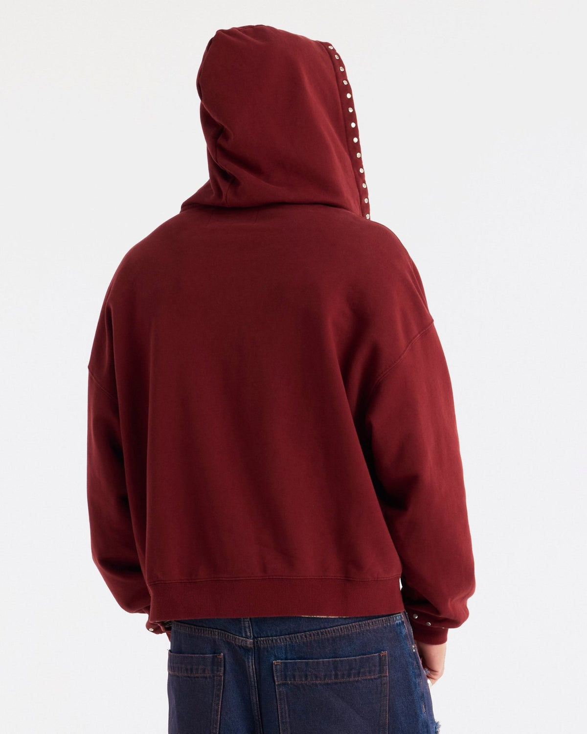RAW ZIP HOODIE RED - Cold Culture