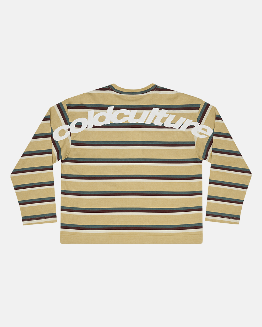 RAY CURVED LONGSLEEVE YELLOW & BROWN - Cold Culture