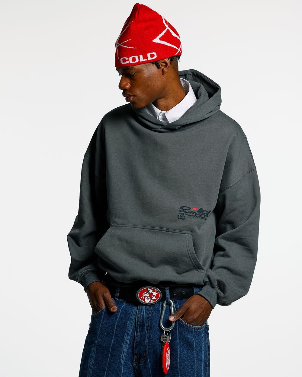 REBEL HOODIE GREY - COLD CULTURE