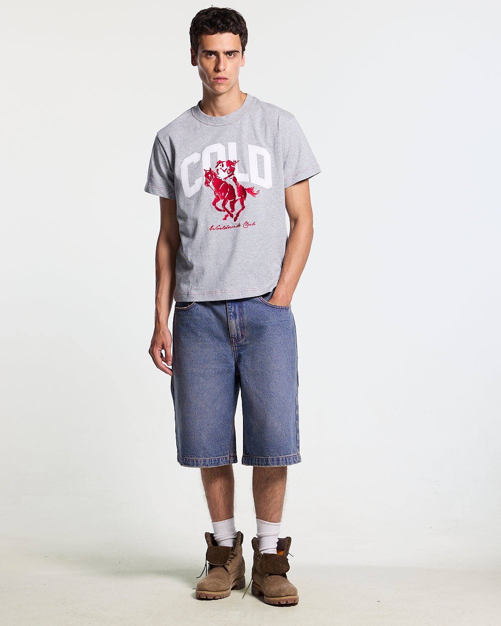 REVIVAL V2 SHORTS MEDIUM DENIM - Cold Culture