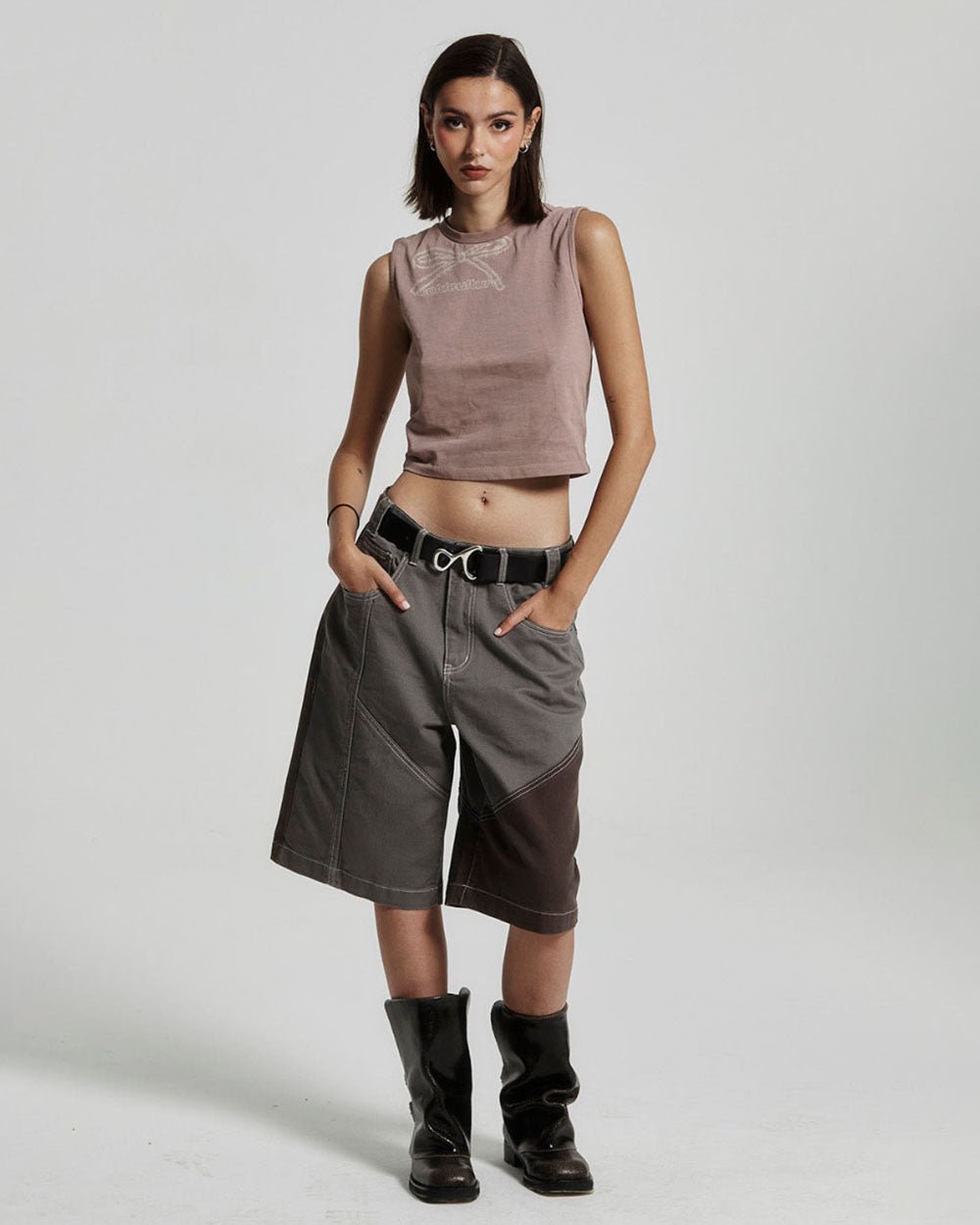 RIBBON TOP ALMOND BROWN - COLD CULTURE #woman