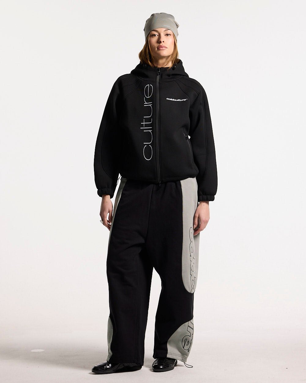 RIDER SWEATPANTS BLACK & GREY - Cold Culture #woman