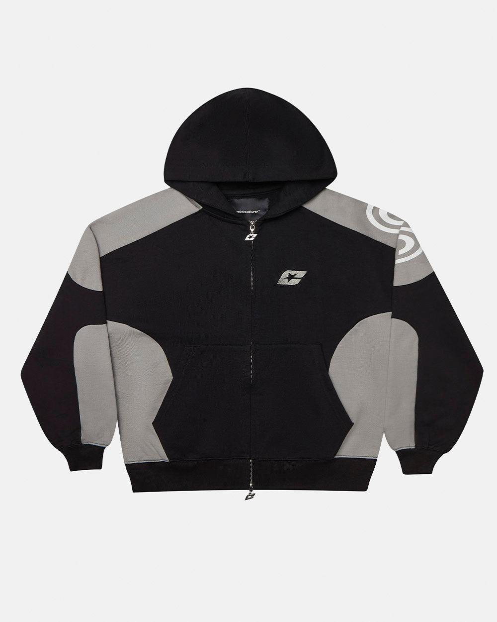 RIDER ZIP HOODIE BLACK & GREY - Cold Culture