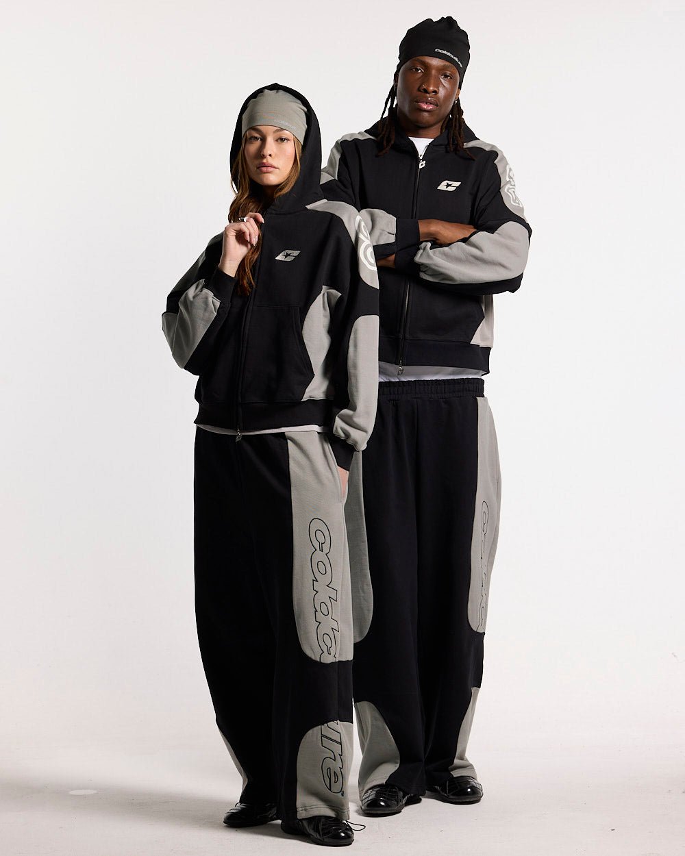 RIDER ZIP HOODIE BLACK & GREY - Cold Culture