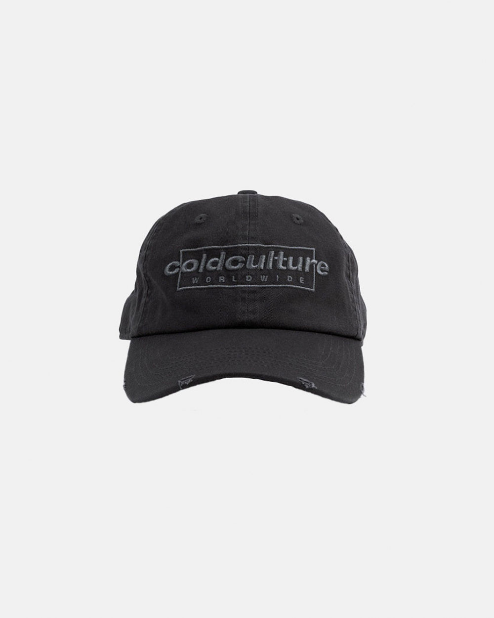 RIPPED BOX LOGO CAP DUST GREY - COLD CULTURE