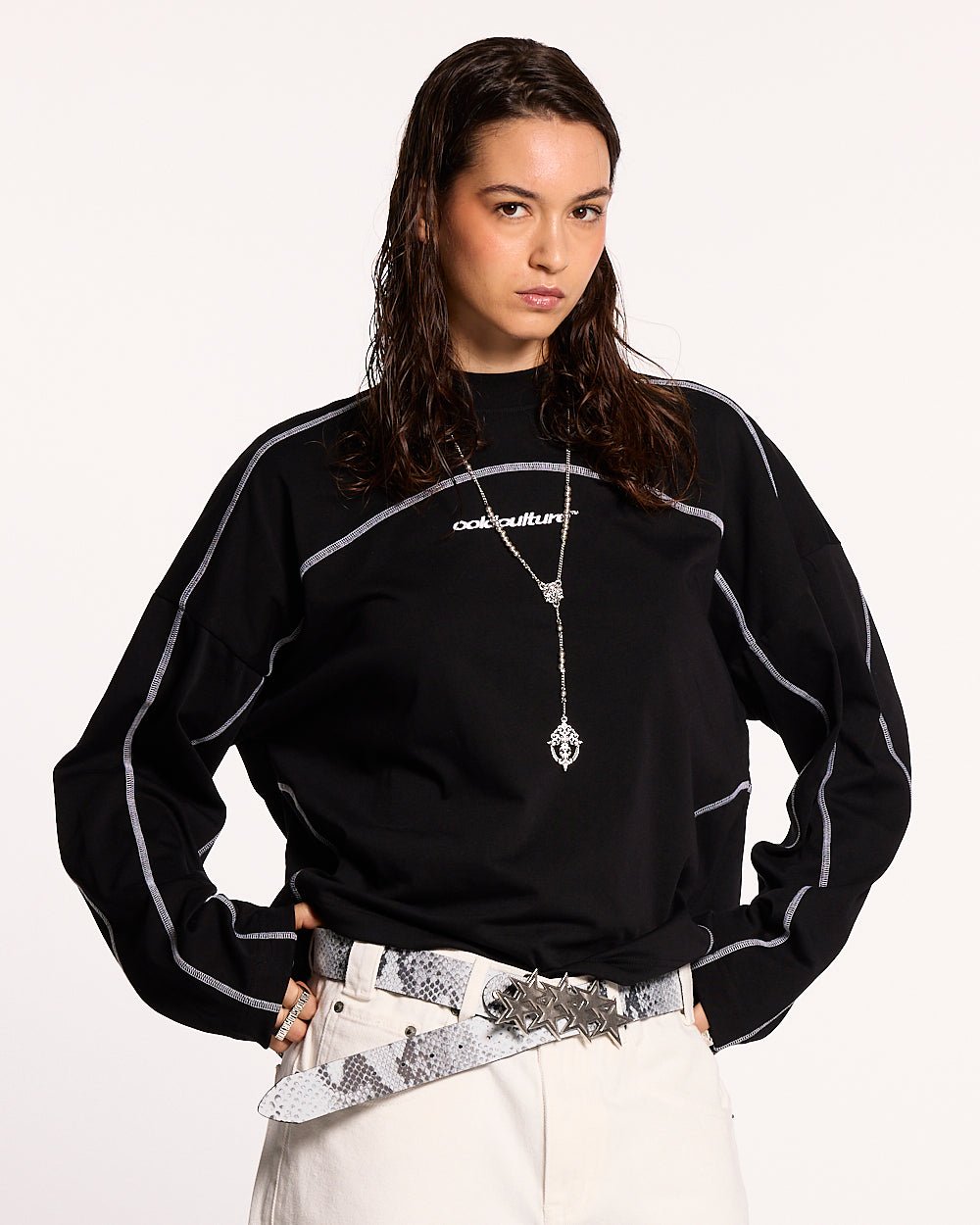 ROLLER LONGSLEEVE TEE BLACK - COLD CULTURE