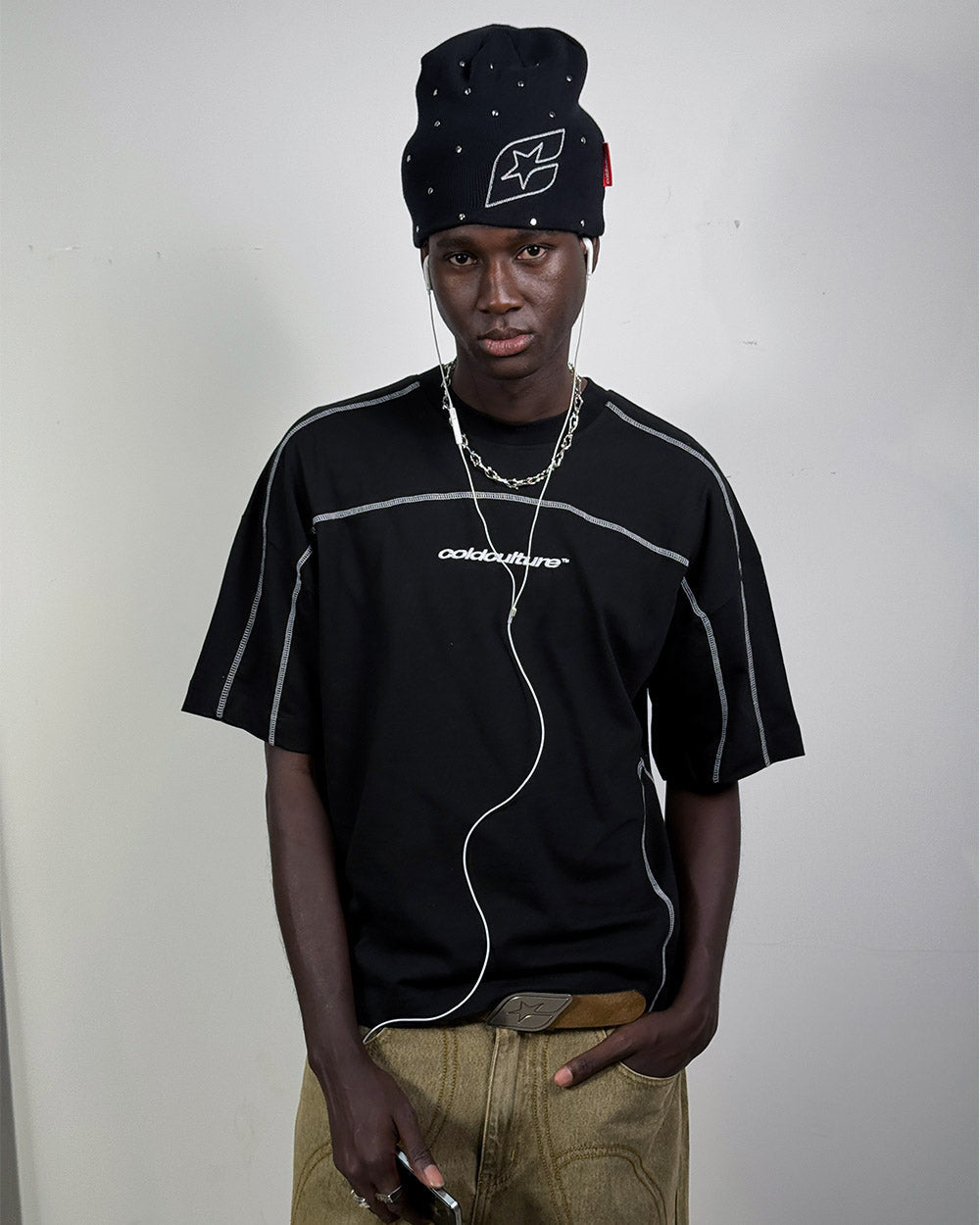 ROLLER TEE BLACK - Cold Culture