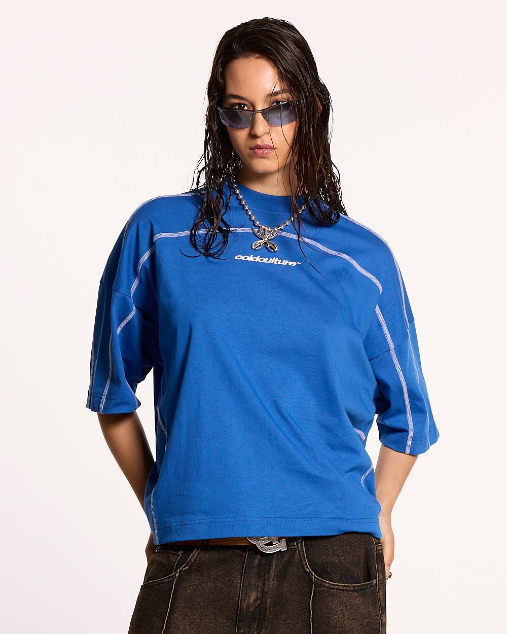 ROLLER TEE BLUE - COLD CULTURE