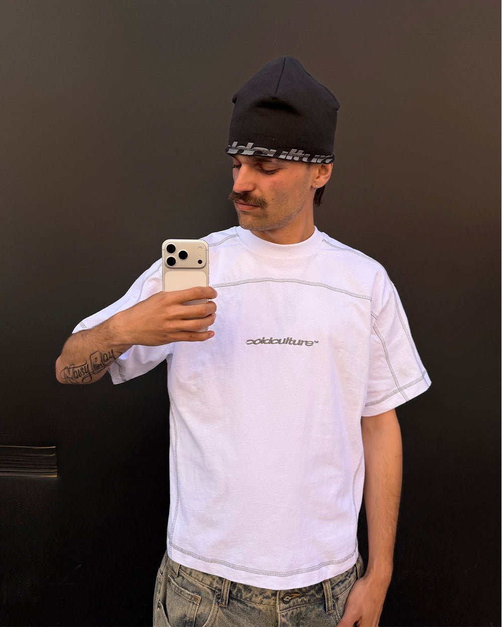 ROLLER TEE WHITE - Cold Culture