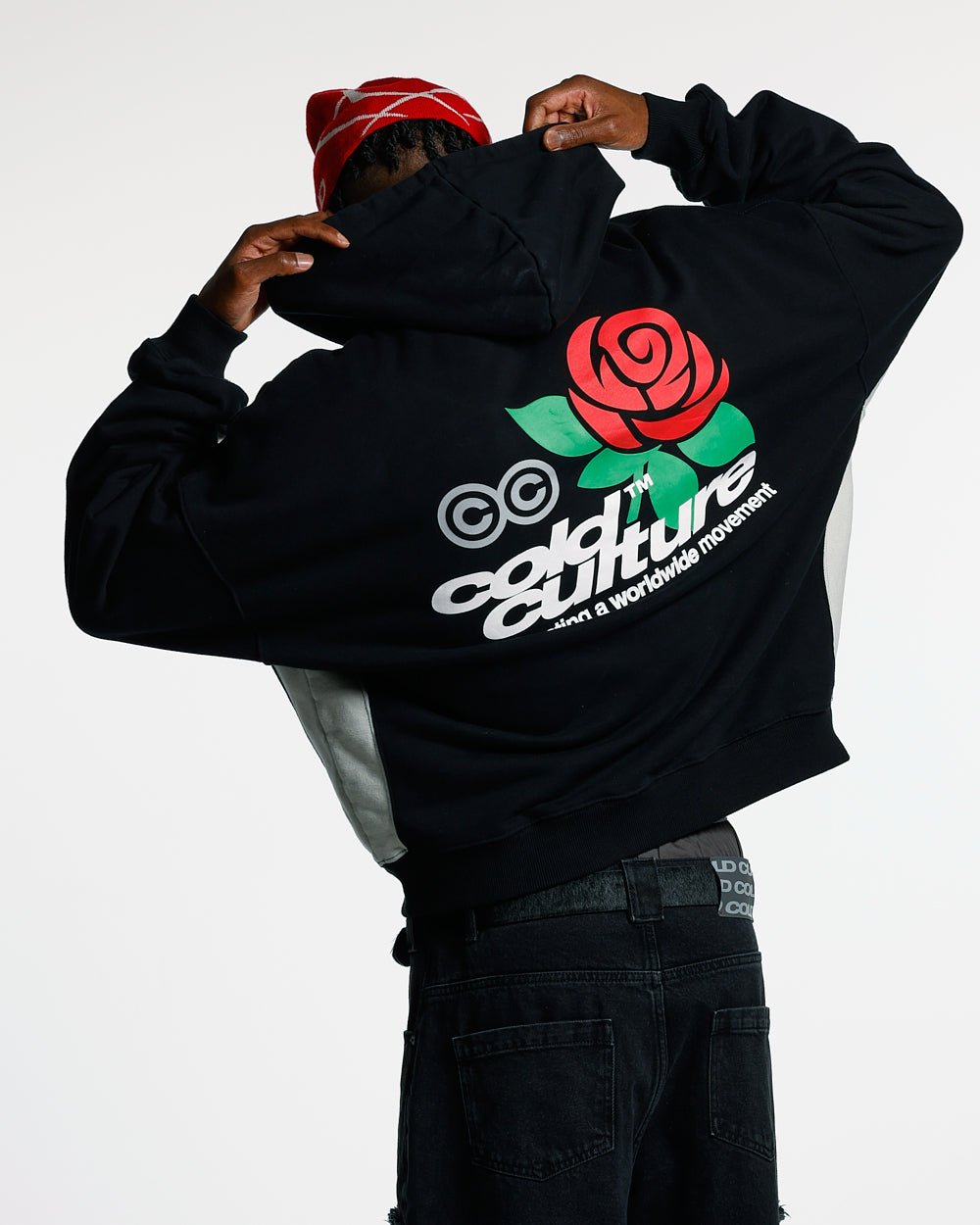 ROSE HOODIE BLACK - COLD CULTURE