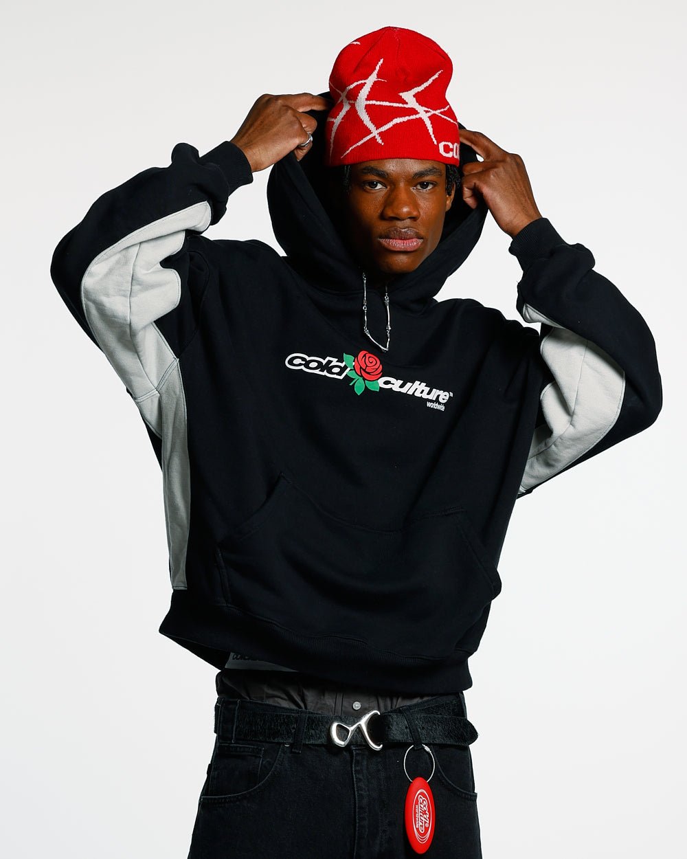 ROSE HOODIE BLACK - COLD CULTURE