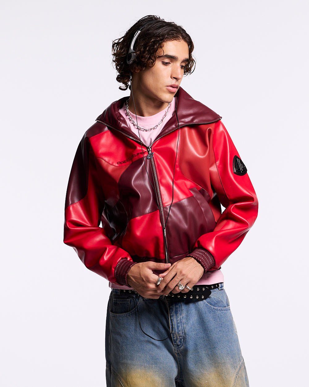 ROUTE JACKET RED AND BURGUNDY - COLD CULTURE