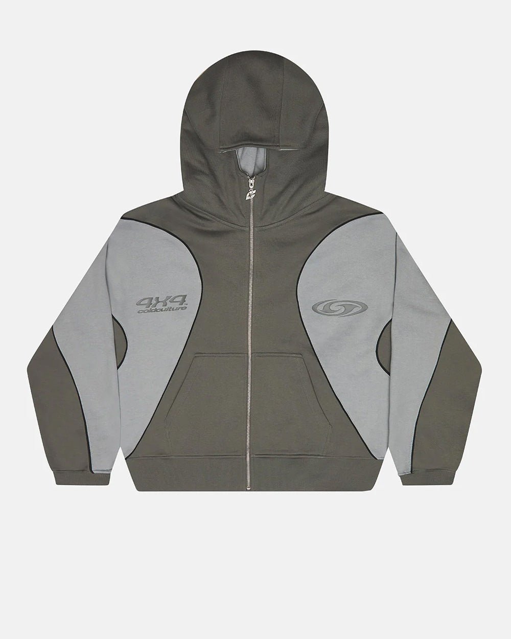トップス coldculture faux-leather-zip-hoodie-brown-