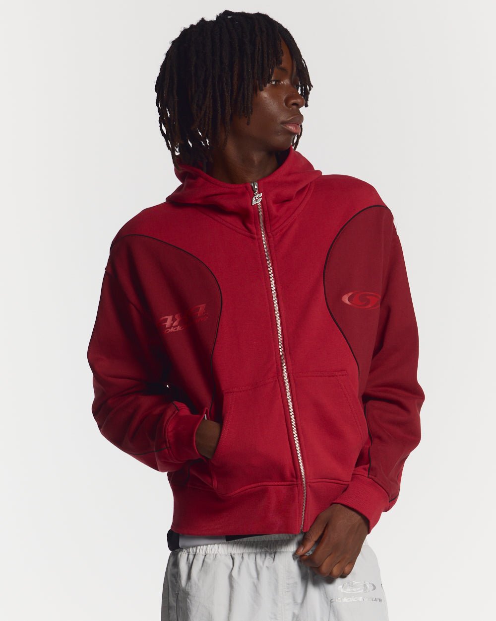 RUSH ZIPPER HOODIE RED - COLD CULTURE #man