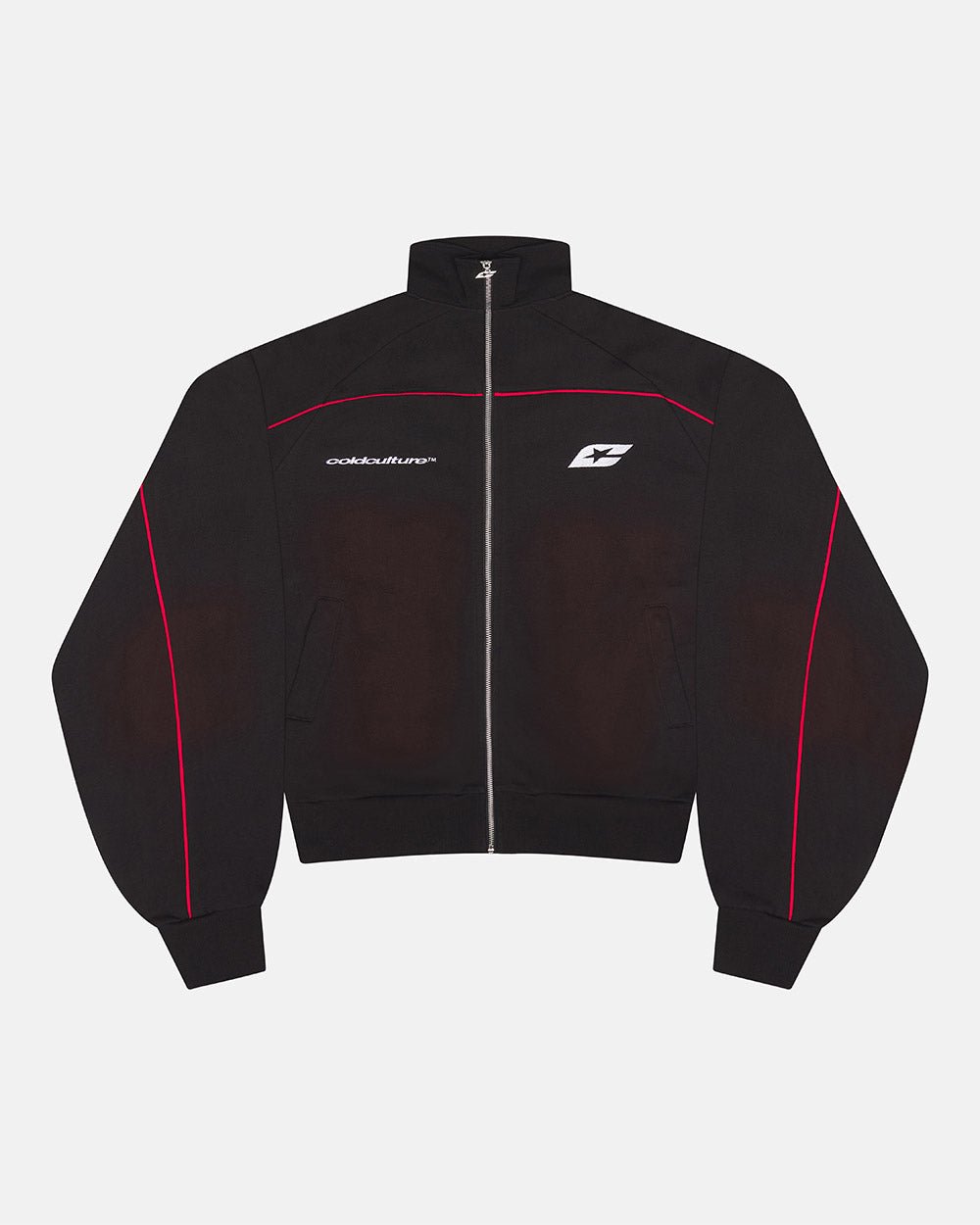 SAVAGE WASHED JACKET BLACK & RED - Cold Culture