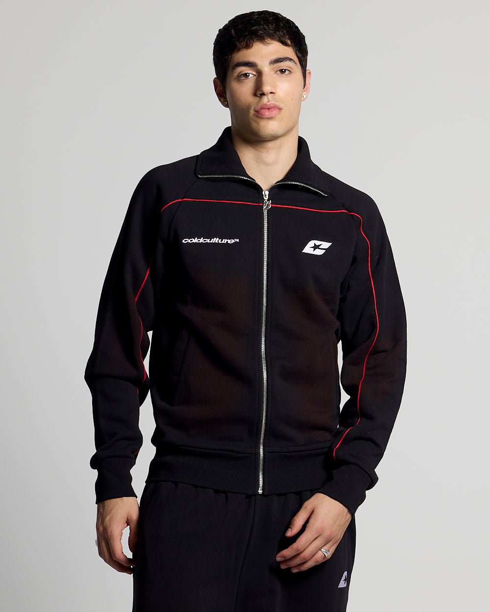 SAVAGE WASHED JACKET BLACK & RED - Cold Culture