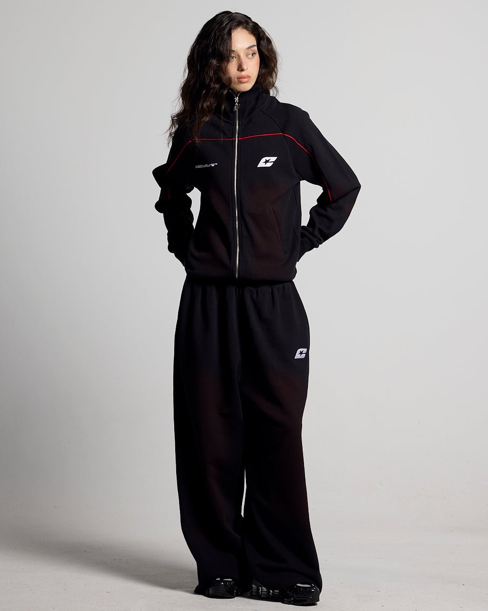 SAVAGE WASHED PANTS BLACK & RED - Cold Culture