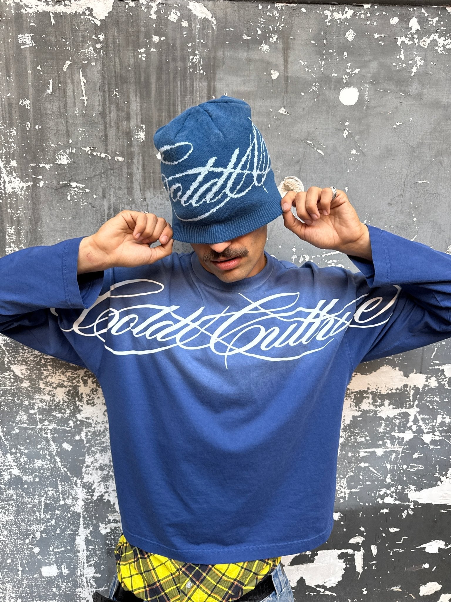 SCRIPT BEANIE BLUE - COLD CULTURE