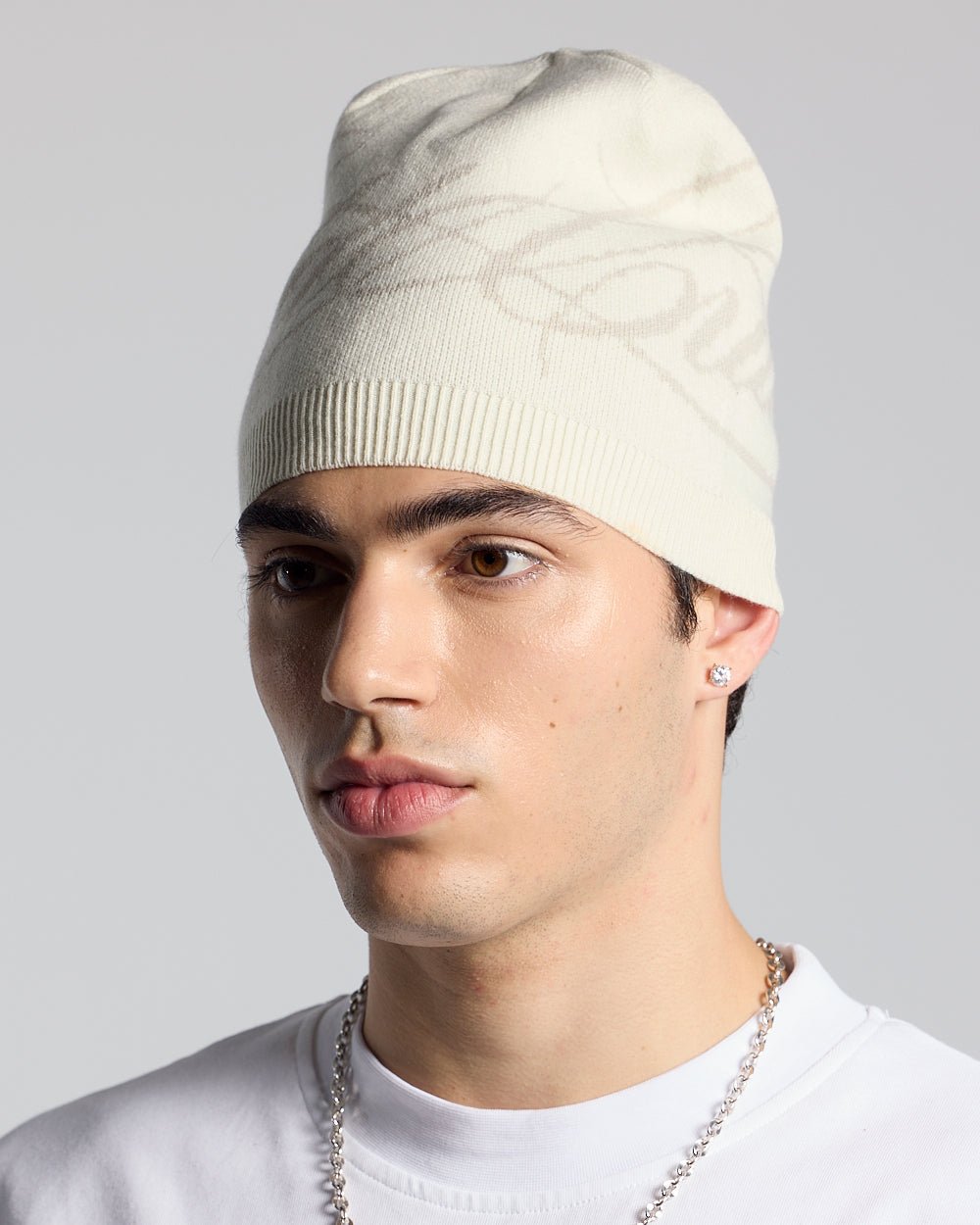 SCRIPT BEANIE GREY - Cold Culture
