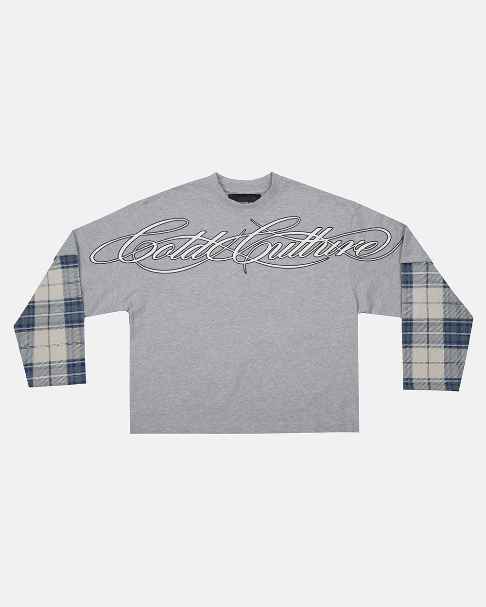 SCRIPT DOUBLE LONGSLEEVE GREY VIGORE - Cold Culture