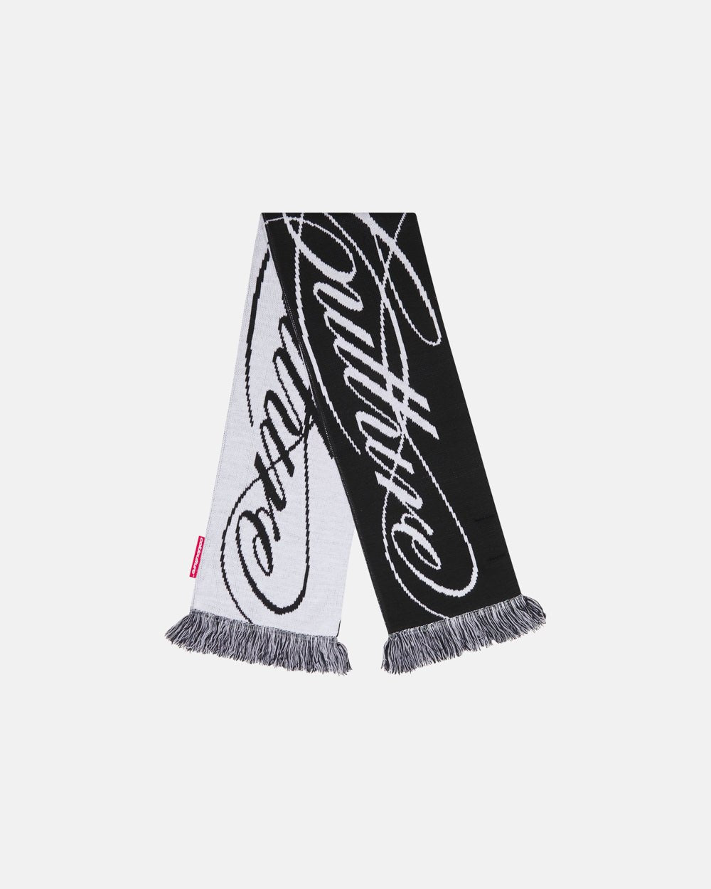 SCRIPT DOUBLE SIDE SCARF BLACK & WHITE - Cold Culture
