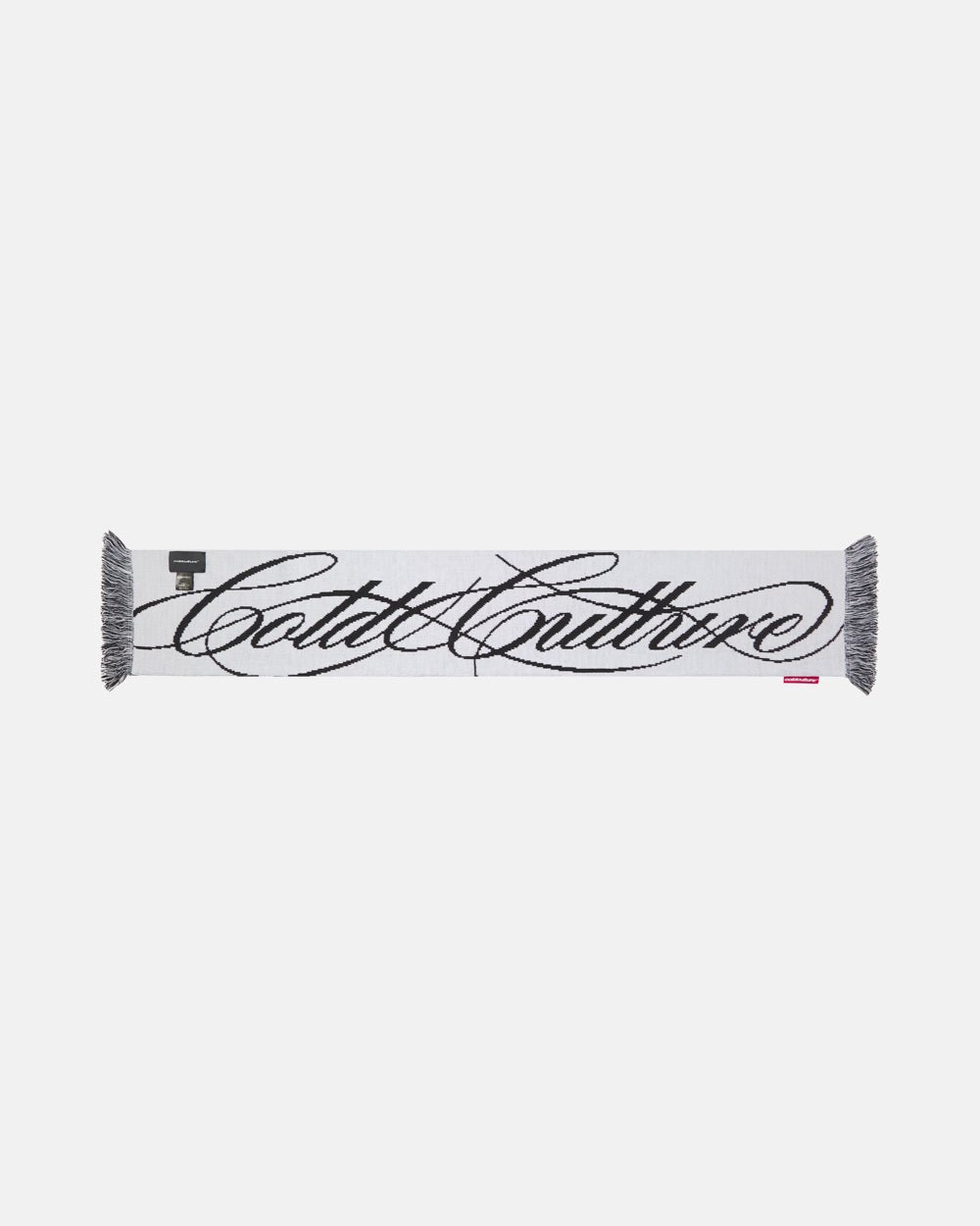 SCRIPT DOUBLE SIDE SCARF BLACK & WHITE - Cold Culture