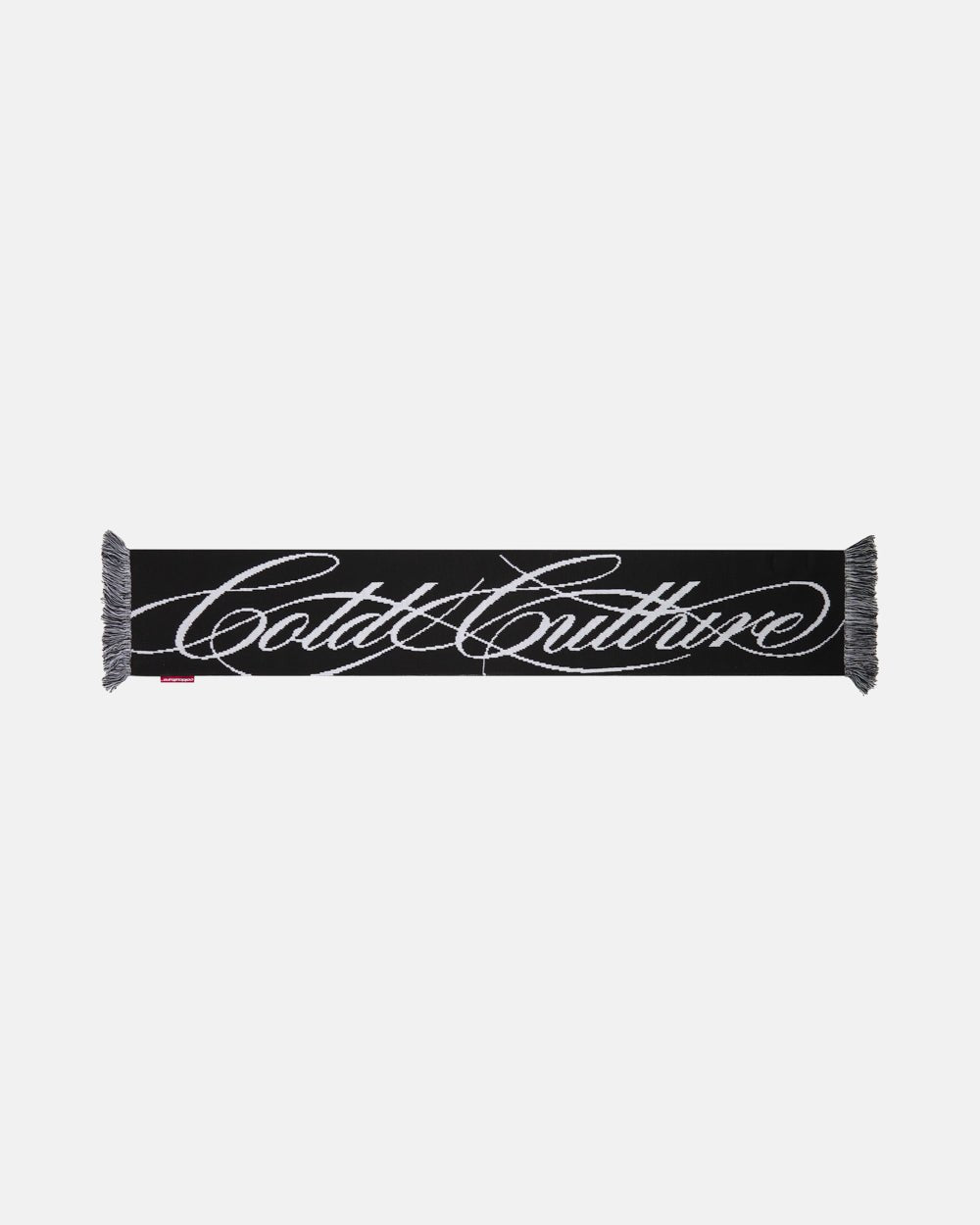 SCRIPT DOUBLE SIDE SCARF BLACK & WHITE - Cold Culture